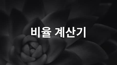 비율 계산기